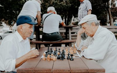 two men playing chess